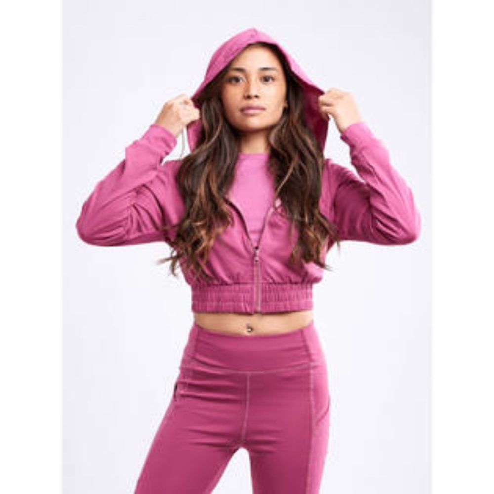 NWT JupiterGear Athletic Zip-Up Crop Hoodie Jacket size L/XL